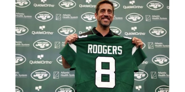 Aaron Rodgers portera le maillot n°8 des Jets de New York